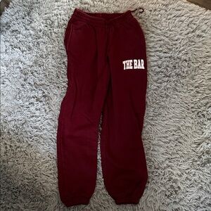The Bar Burgundy Joggers